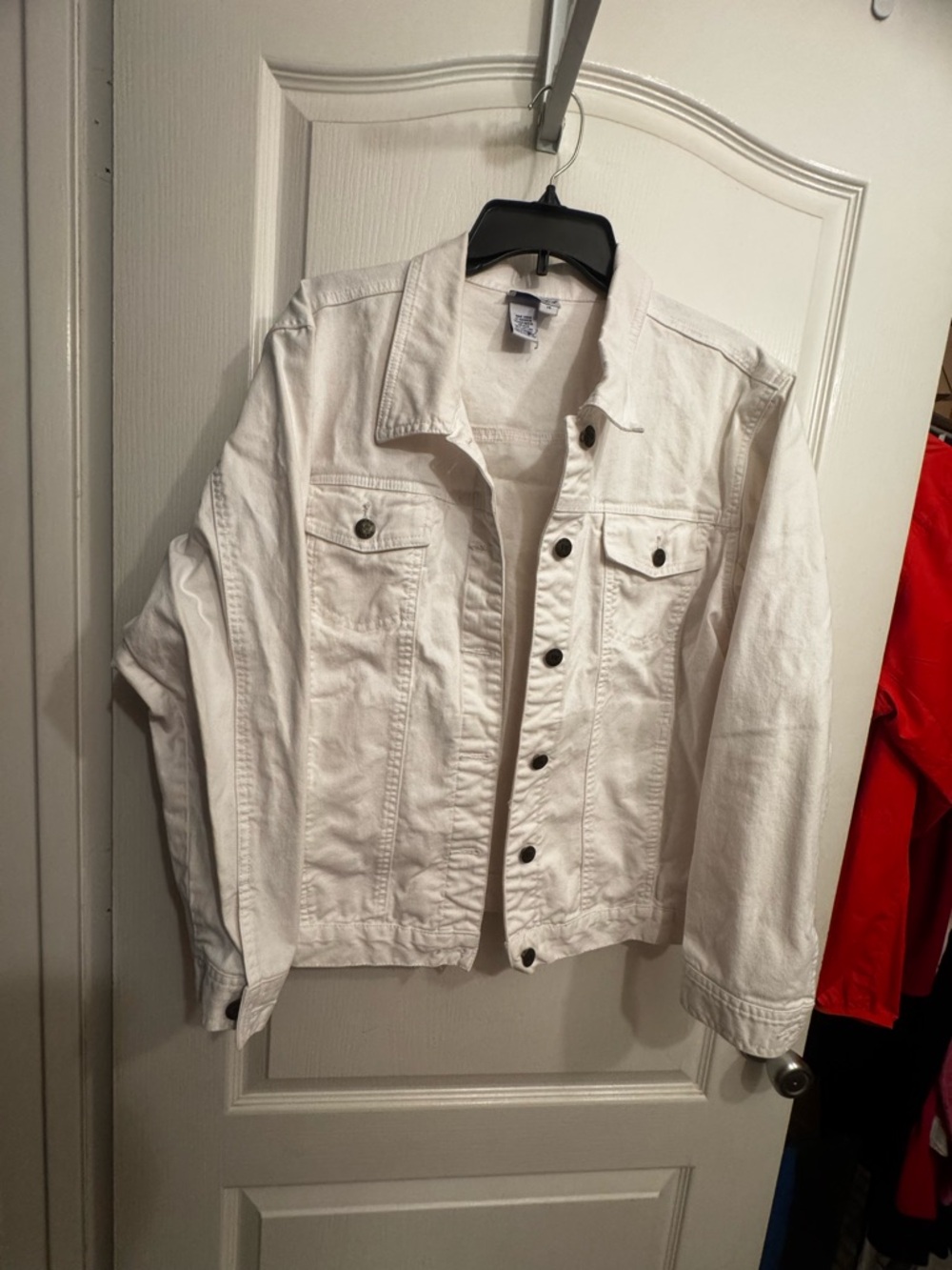 Women’s White Denim Jacket - Classic Button-Up Jean Jacket